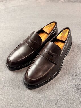 Express Brown Leather Penny Loafers